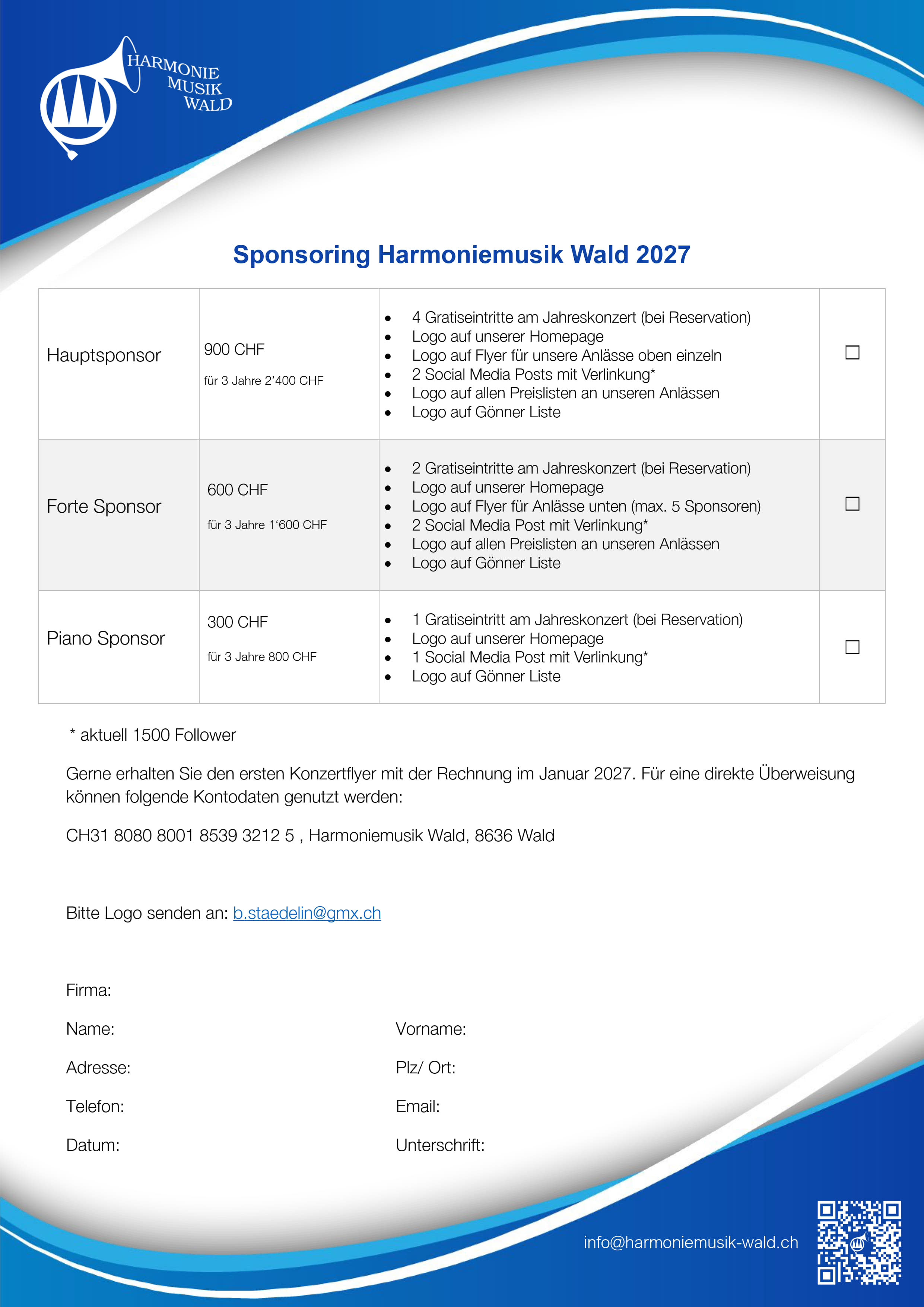 Sponsoringvereinbarung